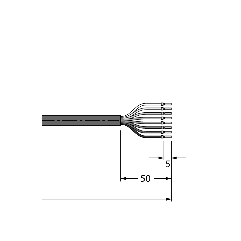 Кабель PUR Turck WKC8.800T-5/TXL 