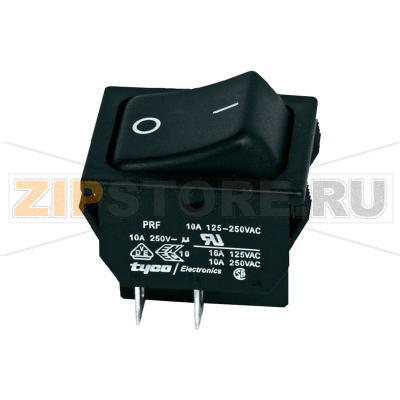 Переключатель клавишный 250 В/AC, 10 А, 2 x вкл/выкл, 1 шт TE Connectivity 1634201-2 