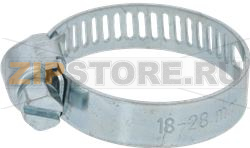 CLAMP TIES ZINC-PLATED 18 - 28 mm  BOX 5 