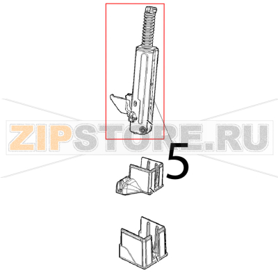 Cerniera porta forno ribalta L.M. Unox XFT 110 Cerniera porta forno ribalta L.M. Unox XFT 110Запчасть на деталировке под номером: 5