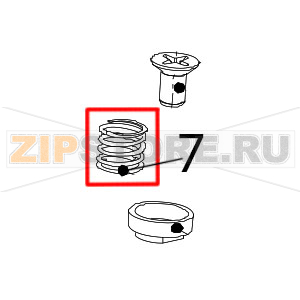Compression spring 0,5x5x10,4 Zebra TTP-2010 Compression spring 0,5x5x10,4 Zebra TTP-2010Запчасть на деталировке под номером: 7