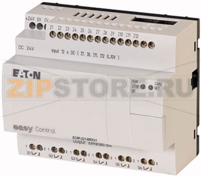 Контроллер компактный, 24VDC, 12DI (4 AI), 6 DO (R), CAN Eaton EC4P-221-MRXX1 