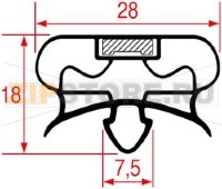 УПЛОТНИТЕЛЬ ВСТАВНОЙ 677Х573 ММ