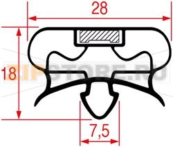 УПЛОТНИТЕЛЬ ВСТАВНОЙ 677Х573 ММ 