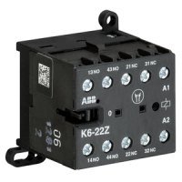 Миниконтактор K6-22-Z, 3 А, 400 В, AC3, катушка: 110 В/АС ABB GJH1211001R8224