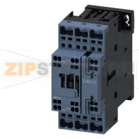 CONTACTOR, 3 ПОЛ., AC-3, 11KW/400V, 1NO+1NC, AC 480V 60HZ, SZ S0 SPRING-TYPE TERMINALS . Siemens 3RT2026-2CV60