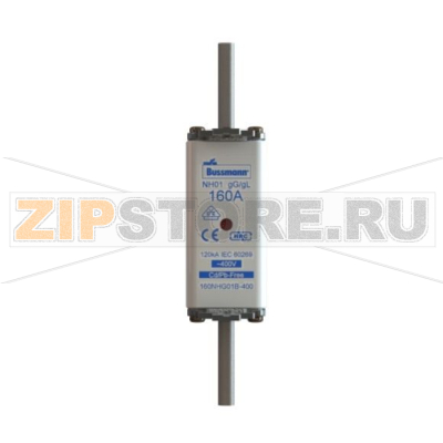 Предохранитель, 160 A, AC 400 В, 120 кА, NH01, gL/gG, IEC Eaton NH FUSE 160A 400V GG/GL SIZE 01 