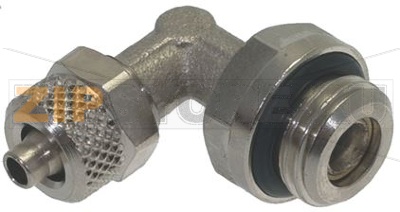 ФИТИНГ КОЛЕНЧАТЫЙ 1/4&quot;M Ø 6/4 НИКЕЛЬ 