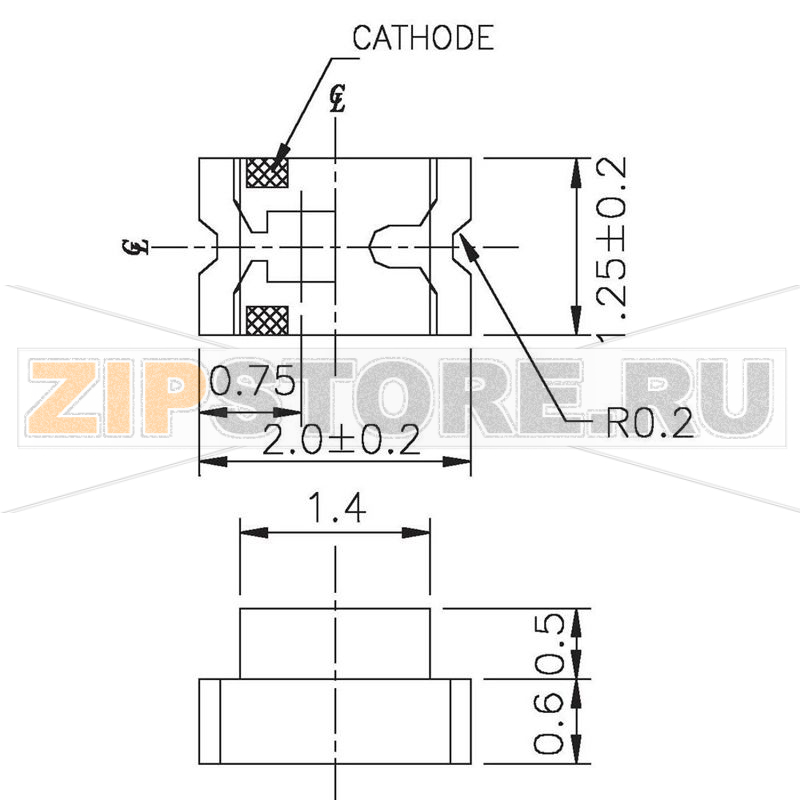 Светодиод, SMD, 0805, желтый, 43 мкд, 140°, 20 мА, 2 В Everlight Opto 