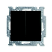 Выключатель двухклавишный с подсветкой, черный ABB 2CKA001012A2178