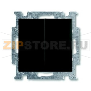 Выключатель двухклавишный с подсветкой, черный ABB 2CKA001012A2178 