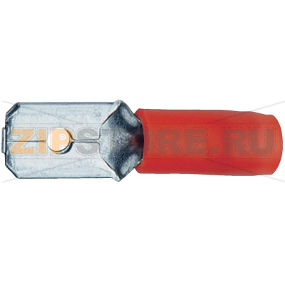 Наконечник плоский 4.8 мм, 0.8 мм, 180°, красный, 1 шт Klauke 8203B 