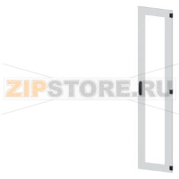 SIVACON, door, right, inspection window, IP55, H: 2200 mm, W: 450 mm, RAL 7035, Protection class 1 Siemens 8MF1270-2UT14-0BE2