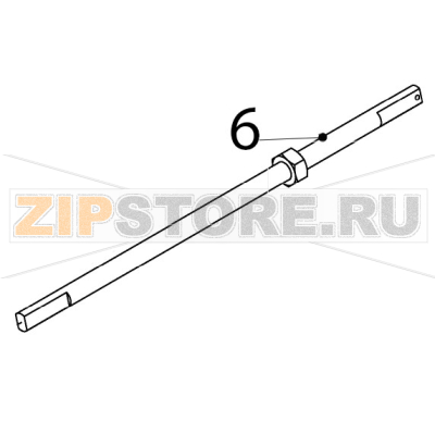 Cam shaft Hoshizaki IM-65NE-25 Cam shaft Hoshizaki IM-65NE-25Запчасть на деталировке под номером: 6