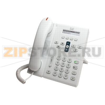 IP-телефон 48 В/DC, 2xFE (PoE), 2xSIP, 396x81 пкс, белый Cisco CP-6921-WL-K9= 