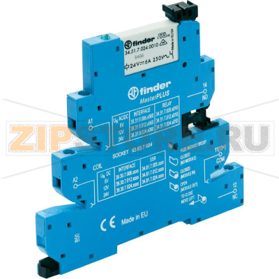 Модуль реле интерфейсный 6 V (DC), 6 V (AC), 6 A Finder 39.31.0.006.0060 