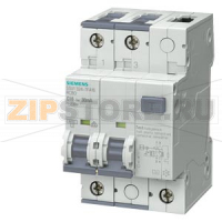 ДИФФ.АВТОМАТ ТИП A (PSE/SSF), D=70 MM IFN 30MA, 10KA,2-ПОЛ. B 40A 3MW Siemens 5SU1324-6FA40