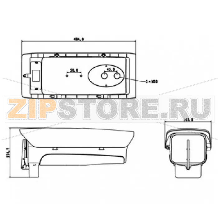 Кожух водонепроницаемый Dahua PFH610N-W 