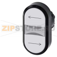 АКТУАТОР ДВОЙНОЙ КНОПКИ, 22MM, КРУГЛ., ПЛАСТИК, КНОПКА БЕЛАЯ: ARROW TO THE LEFT, WHITE: ARROW TO THE RIGHT, FLAT BUTTONS Siemens 3SU1000-3AB66-0AM0
