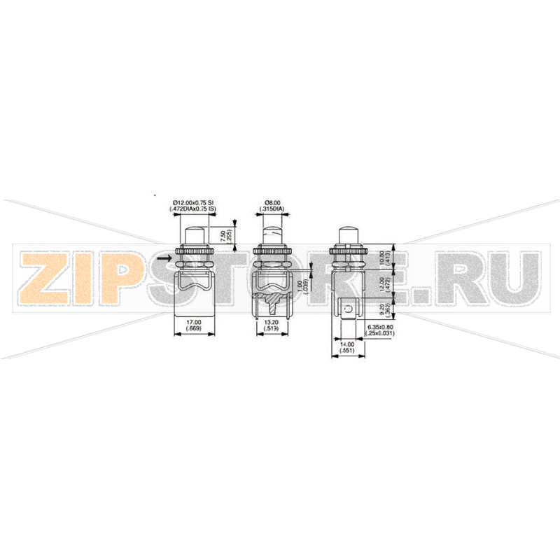 Кнопка 250 В/AC, 4 А, 1 x выкл/вкл, без фиксации, 1 шт APEM 1213A2 