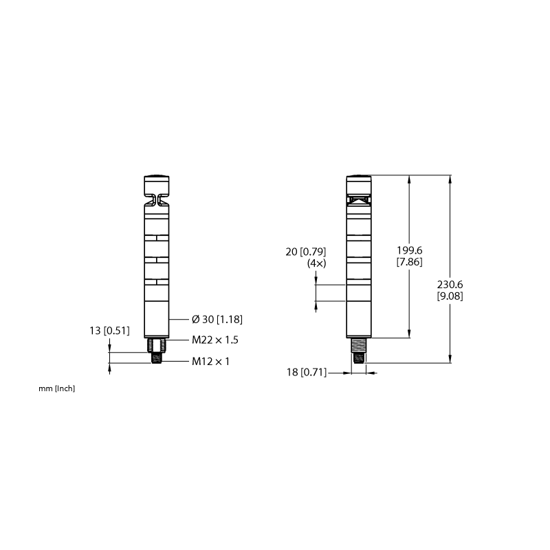 Колонна сигнальная Turck TL30BBGYRXAXQD 