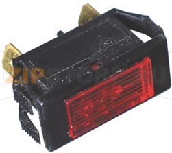 Voyant rectangulaire clipsable rouge - 