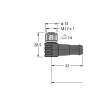 Кабель PVC Turck WKSV4.5T-25/TEG
