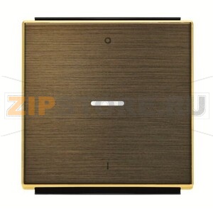 Клавиша для одноклавишных выключателей/переключателей/кнопок с символом &quot;I/O&quot; и линзой подсветки, античная латунь ABB 2CLA850140A1201 