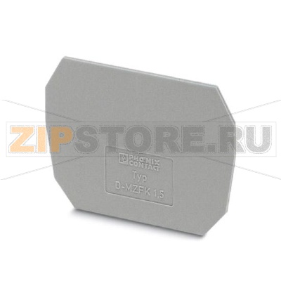 Концевая крышка Phoenix Contact D-MZFK 1,5 Длина: 40 мм, Ширина: 1,1 мм, Цвет: cерый.Минимальный заказ: 50 шт.Упаковка: 50 шт.