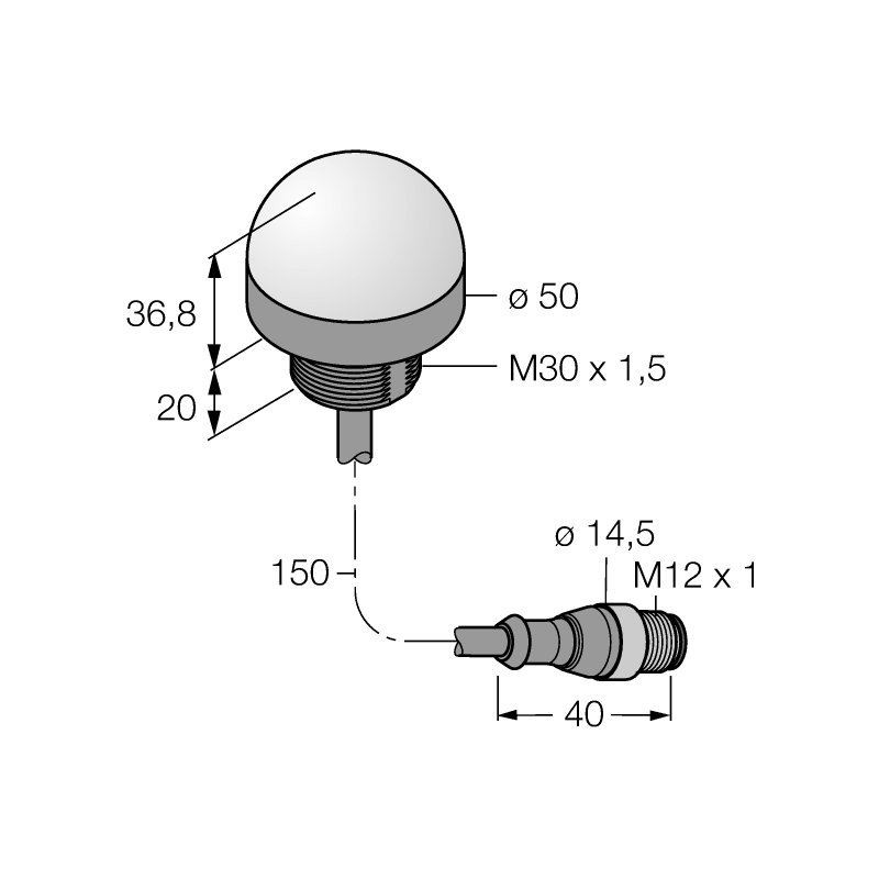 Маяк светодиодный Turck K50LGXXPQP 