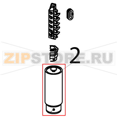 Piede 1&quot; 3/4 inox Tecnoinox FR48FE7 Piede 1" 3/4 inox Tecnoinox FR48FE7Запчасть на деталировке под номером: 2