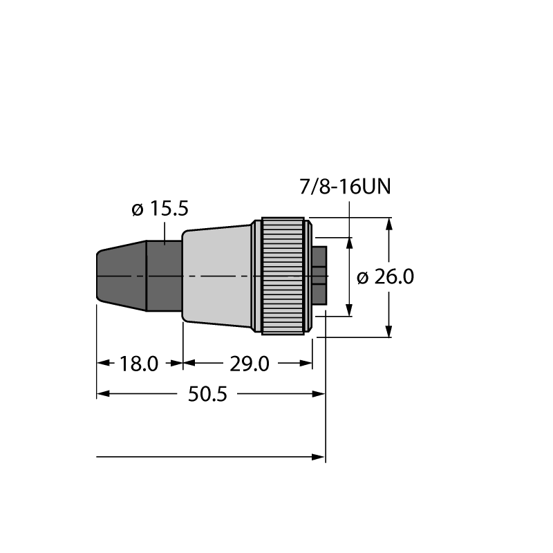 Кабель силовой Turck RSM 40 RKM 50-1M/BL67 