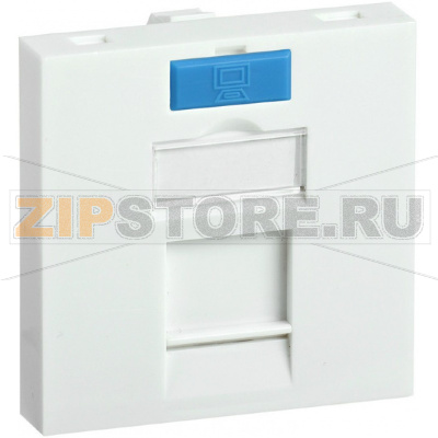 вставка 45х45мм для 1 мод. Keystone Jack с маркером, используется для монтажа в кабель-канал и установки в нее модуля Keystone Jack 