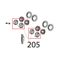 El. knob Ø: 6, D74 anod. PK Vortmax SSOC E74