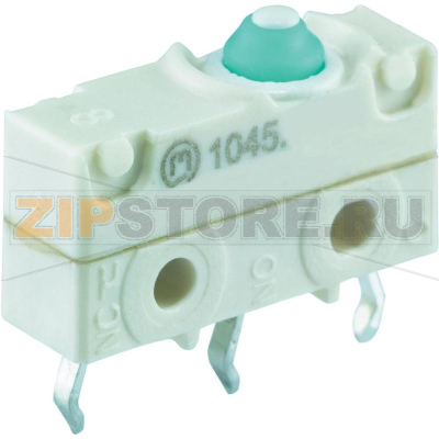 Микропереключатель 250 В/AC, 10 А, 1 x вкл/вкл, без фиксации, 1 шт Marquardt 1045.2702-00 
