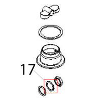 Washer 3/8"-3/8'', Ø: 22-Ø: 17.2=1.5 CU/NI Angelo Po FC1011G