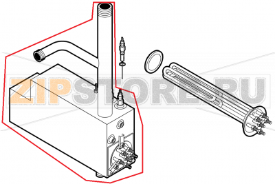 Steam generator assembly Lainox ME061T    Steam generator assembly Lainox ME061TЗапчасть на сборочном чертеже под номером: 2Название запчасти на английском&nbsp;языке: Steam generator assembly Lainox ME061T