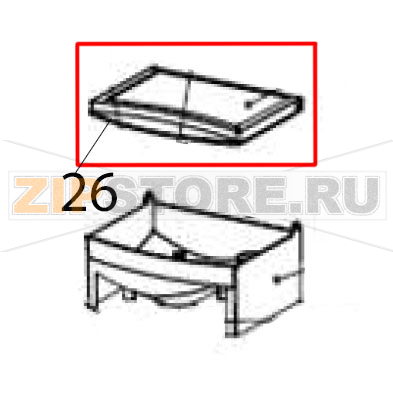 Bean container cover Hurakan HKN-ME709 Bean container cover Hurakan HKN-ME709Запчасть на деталировке под номером: 26