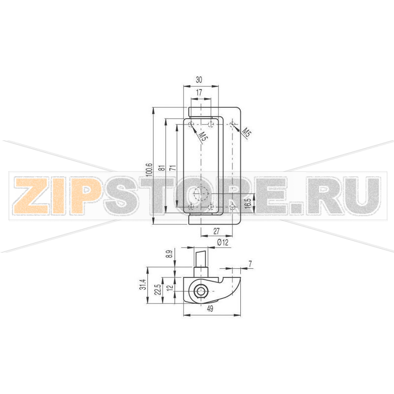 Выключатель шарнирный, защитный, 400 В/AC, 4 А, IP69K, 1 шт Pizzato Elettrica HP AA050C-2PN 
