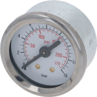 PRESSURE GAUGE SCALE 0-16 BAR D40 SS