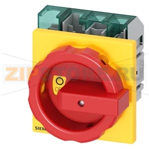 SENTRON, Molded case switch 3LD5 UL, Emergency switching-off, 4-pole, certified according to UL489 UL60947-4-1 and IEC60947-3, UL: 30A, SCCR 50kA at 480VAC, Operating power at 480VAC 3-phase: 20hp, IEC: 32A, Operating power at AC-23A at 400V: 15kW, front- 