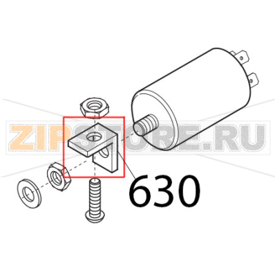 Angolare allum. supporto condens Sirman Canova 300 Angolare allum. supporto condens Sirman Canova 300Запчасть на деталировке под номером: 630