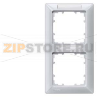 DELTA LINE АЛЮМИНЕВЫЙ МЕТАЛЛИК РАМКА 2-МЕСТНАЯ 151X80MM ВЕРТИКАЛЬНАЯ С ПОЛЕМ ДЛЯ НАДПИСИ Siemens 5TG2552-5