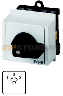Переключатель, контакты: 2, 20 A, панель: 1&gt;0&lt;2, 45°, без фиксации Eaton T0-1-8214/IVS 
