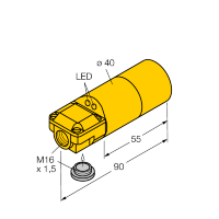 Датчик индуктивный Turck NI20-K40SR-FZ3X2