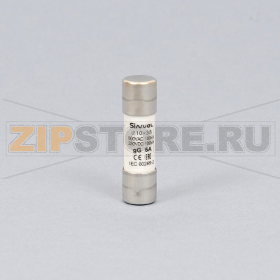 Вставка плавкая 6 А, gG, 10x38 мм Sinvel SV1038-6 