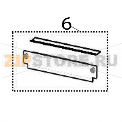 Ribbon strip plate and static brush Zebra ZT600 Ribbon strip plate and static brush Zebra ZT600Запчасть на деталировке под номером: 6