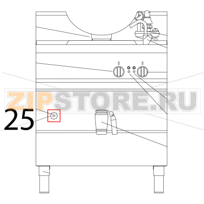 Tap Tecnoinox P70IE7 Tap Tecnoinox P70IE7Запчасть на деталировке под номером: 25