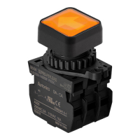 Выключатель кнопочный, Ø отверстия: 22/25 мм Autonics S2PRS-P3YU2ALM