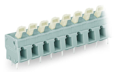 PCB terminal block; push-button; 2.5 mm; Pin spacing 7.5/7.62 mm; 2-pole; suitable for Ex-e applications; CAGE CLAMP®; commoning option; 2,50 mm; light gray Wago 257-502/000-009/999-950 Клеммные колодки с зажимами CAGE CLAMP®, монтаж с помощью нажимных кнопокУстановите шаг контактов в мм или дюймах либо сжав клеммные колодки плотнее, либо разделяя ихИдеальны для монтажа в полевых условиях благодаря простоте использования при помощи нажимных кнопокУдобный монтаж без использования инструментов...